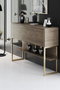 Hanah Home Luxe Cómoda Dorado y Nogal